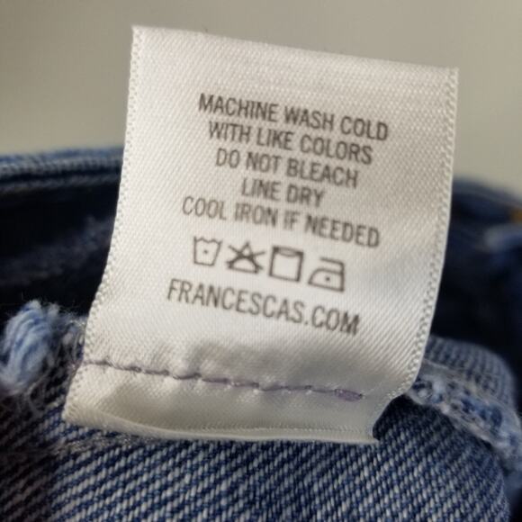 Harper Heritage Jean Skirt Mini Skirt Denim Button Front Light wash Size Large - Picture 4 of 6